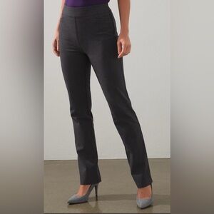 Chico’s Brigitte Slim Leg Pant in Charcoal 12T NWT